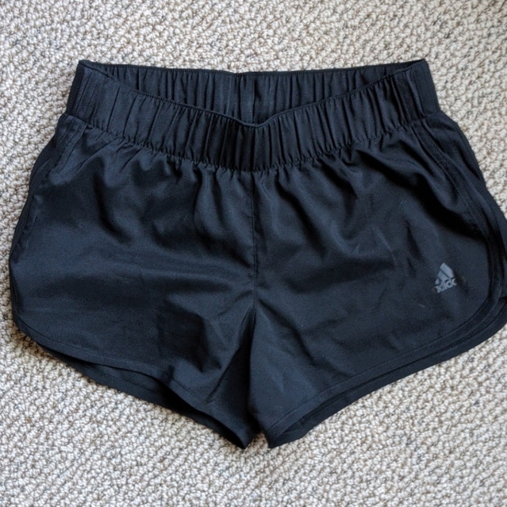 Adidas black running shorts